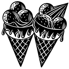 Two Ice Cream Cones