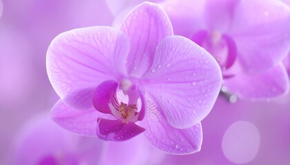 Naklejka premium Close-up of a beautiful purple orchid