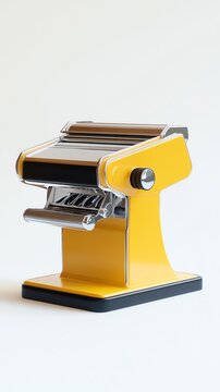 A mockup of a branded pasta maker on a white background