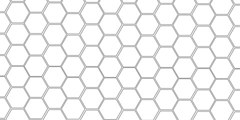 Seamless Abstract Gray Hexagon Pattern Vector Design on a Clean White Background for Modern Geometric Textures, Wallpapers, and Digital Graphics.