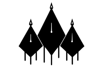 Three Tent Icon – Symbol of Camping, Outdoor Adventure, and Nature Exploration