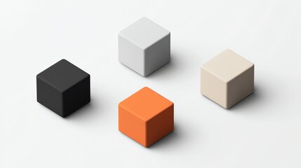 Obraz premium A mockup of a branded math cube set on a white background