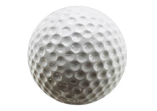 3D golf ball, smooth dimples