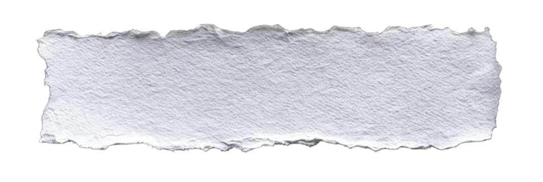 Torn piece of white paper