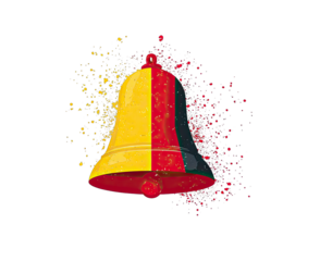 Christmas bell with flag design