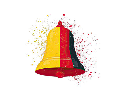 Christmas bell with flag design