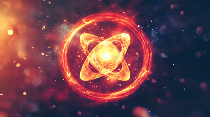 Radiant Atomic Structure in Cosmic Glow