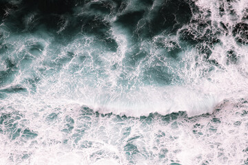 abstract aerial view background of blue waves