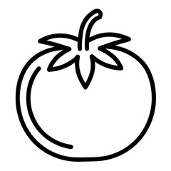 Stylized Tomato Icon with Sparkle