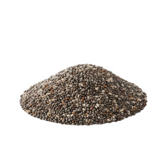 Tiny seeds pile speckled grey white brown chia seeds