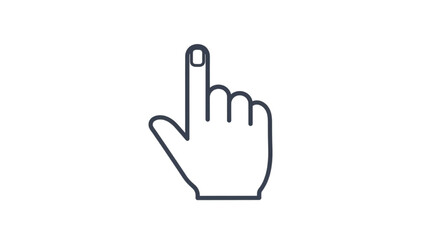 Obraz premium Clicking Finger Vector Icon | Index Finger Click Illustration for UI, Technology, and Interaction