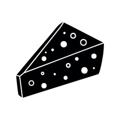 A block of Swiss cheese with many holes vector illustration