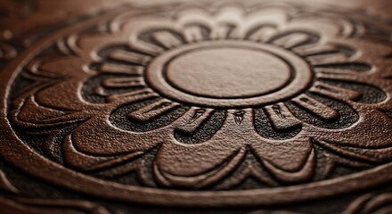 Obraz premium Detailed Leather Carving Design.