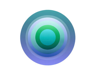 Abstract circular gradient with blue, green, and purple concentric rings, modern minimal design, calm and soothing, suitable for backgrounds or digital art projects