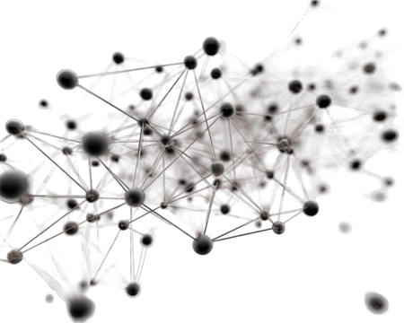 Abstract network of interconnected nodes