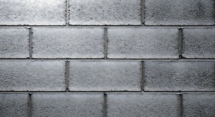 Obraz premium A grey concrete block wall texture. Industrial background of cinder blocks, perfect for construction or urban design concepts.