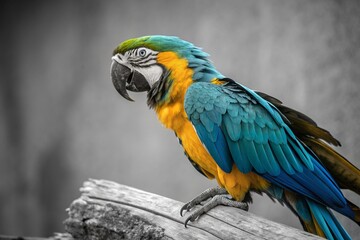 blue and yellow macaw