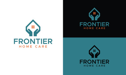 Frontier logo, home care logo. real estate logo, Template