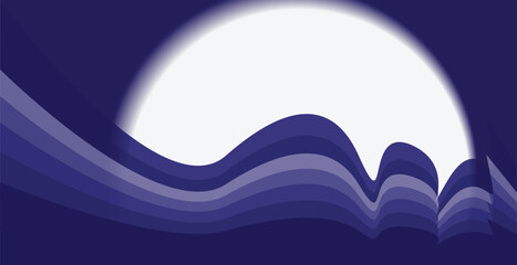 Modern Wave Blue Abstract Design