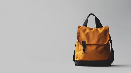 Naklejka premium minimalist backpack product mockup on white background, clean minimal studio lighting, realistic, high resolution