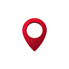 Red map pin icon.  Simple location marker