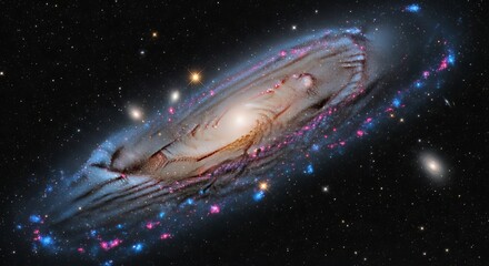 Awe-Inspiring Galactic Collision Witness the Dynamic Interaction of Spiral Galaxies, Sculpting New Structures in the Depths of the Cosmos