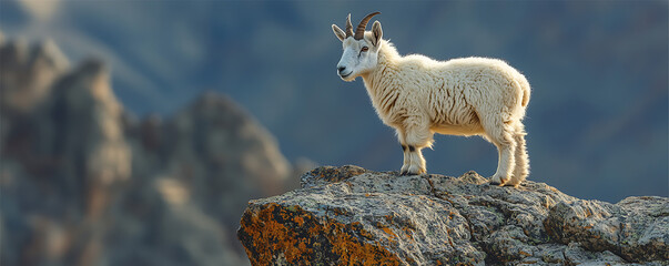 wild goat in the mountains