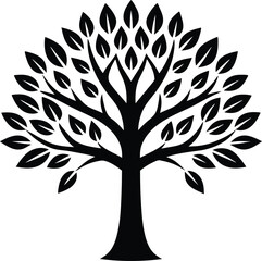 Fototapeta premium vector tree silhouette icon