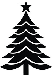 Fototapeta premium Simple Christmas Tree Icon