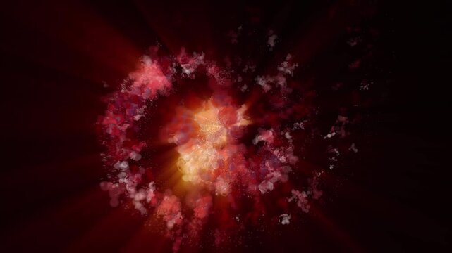 Bright, moving clots of energetic plasma in cosmic infinity.
