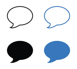 Colored and Black Speech Bubble Icons