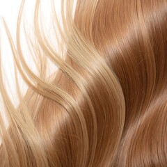 Naklejka premium Close-up of flowing wavy hair with highlights