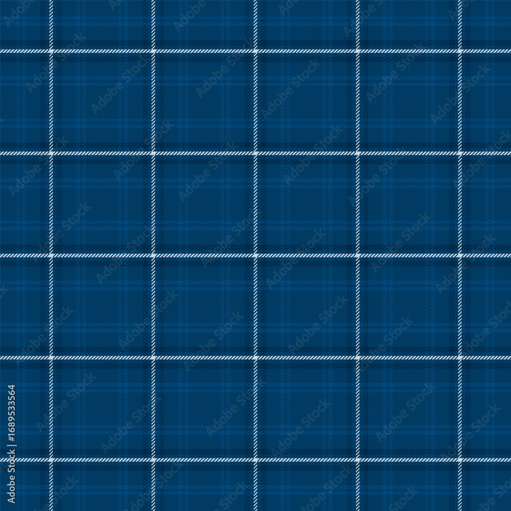 Wall mural plaid with twill weave repeat pattern in navy blue.gingham seamless pattern with stripes.checkered t