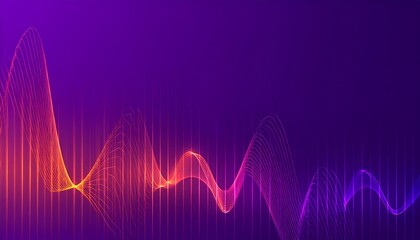 Abstract graphic design with wavy lines and glowing colors