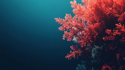 Vibrant underwater coral in serene ocean depths.