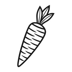 Minimal Carrot Outline Icon