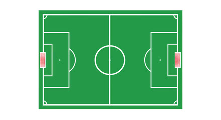 a soccer field layout with clear markings and goals