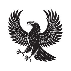 eagle vector silhouette outline sketch logo illustration