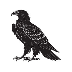 eagle vector silhouette outline sketch logo illustration