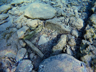 Underwater Ruins of cist grave, Pavlopetri, the World's Oldest Submerged City, Vigklafia, Vatika, Greece