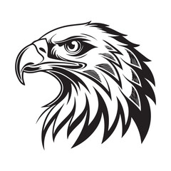 eagle vector silhouette outline sketch logo illustration