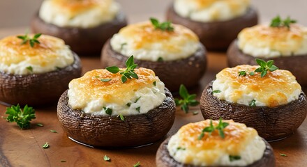 Delicious Stuffed Mushrooms Appetizer.