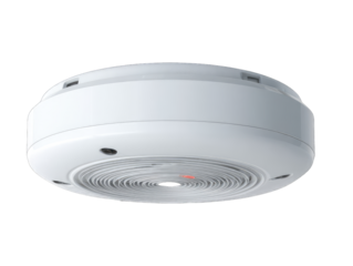 Round white device with subtle design elements