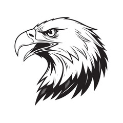 eagle vector silhouette outline sketch logo illustration
