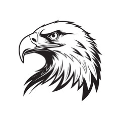 eagle vector silhouette outline sketch logo illustration