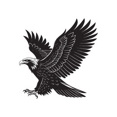 eagle vector silhouette outline sketch logo illustration