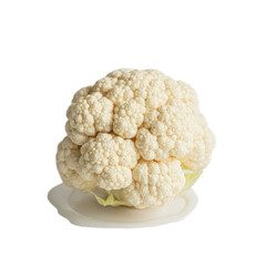 White cauliflower on plate vegetable fresh
