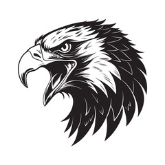 eagle vector silhouette outline sketch logo illustration
