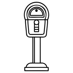 Classic parking meter machine illustration