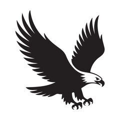 eagle vector silhouette outline sketch logo illustration